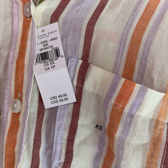 Multi-colored Button Up from American Eagle - Picture 3 of 5